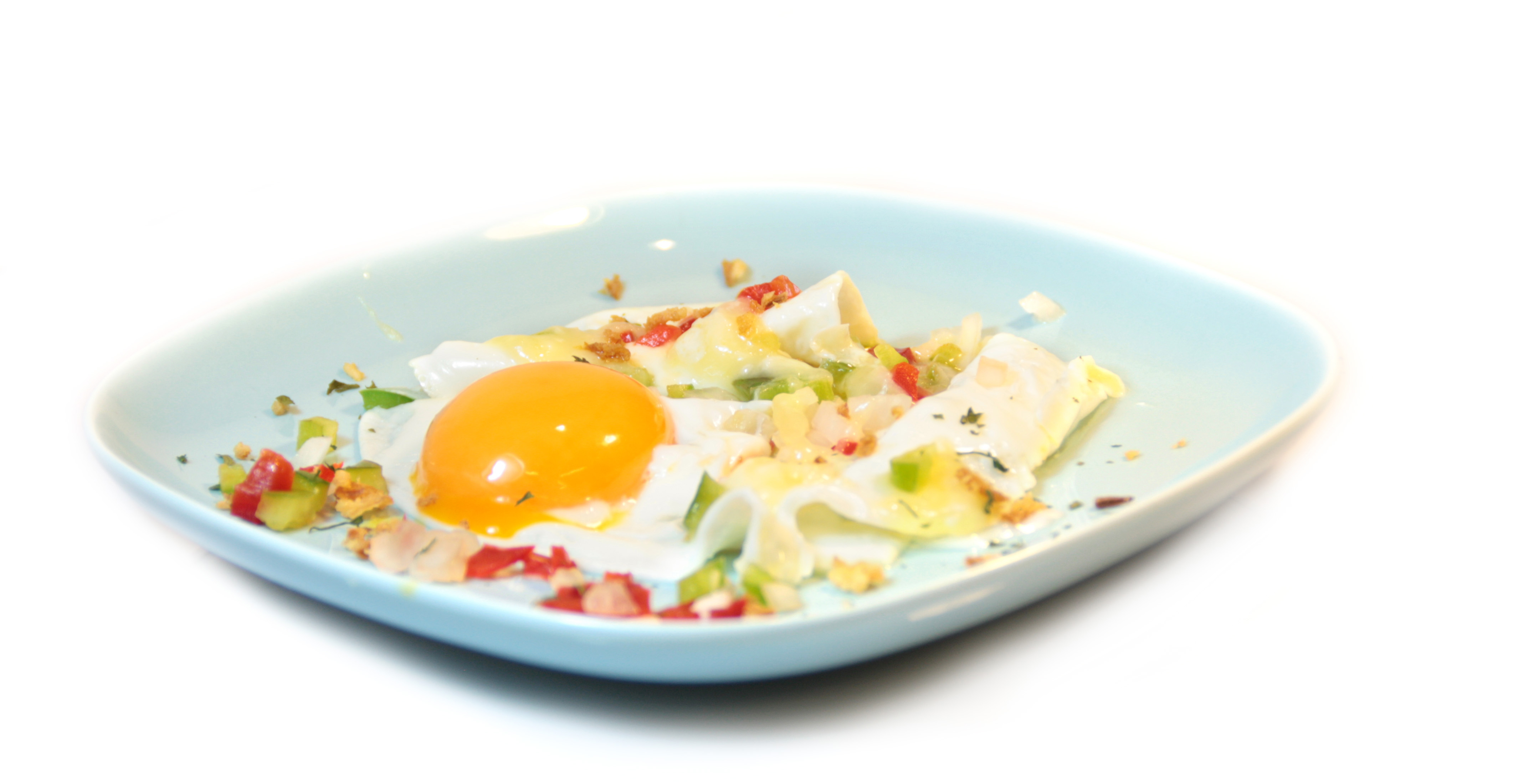 Huevos al queso al microondas