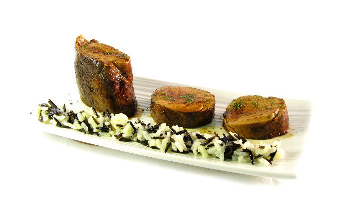 Calabacines asados con queso de cabra y pico de gallo