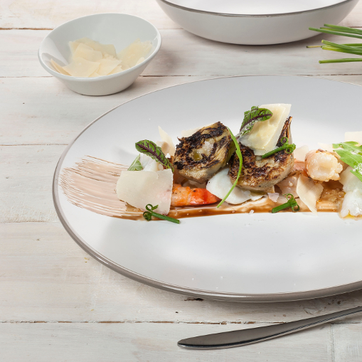 Cocochas con salsa de limón y alcaparras