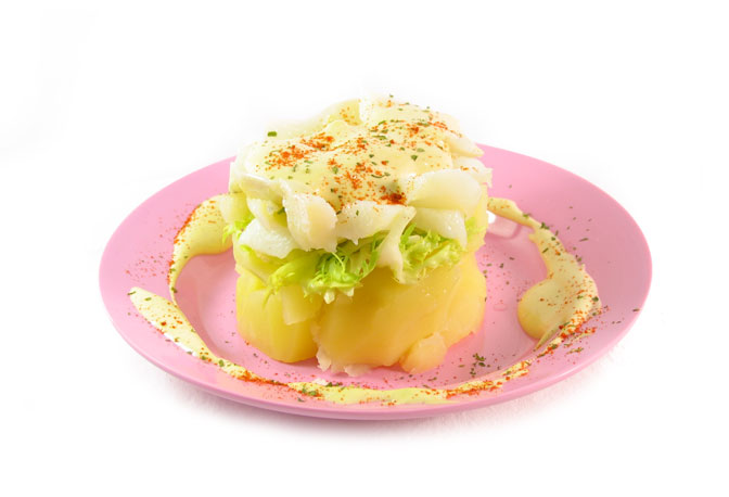 Bolitas de tofu con mayonesa vegana de pimentón