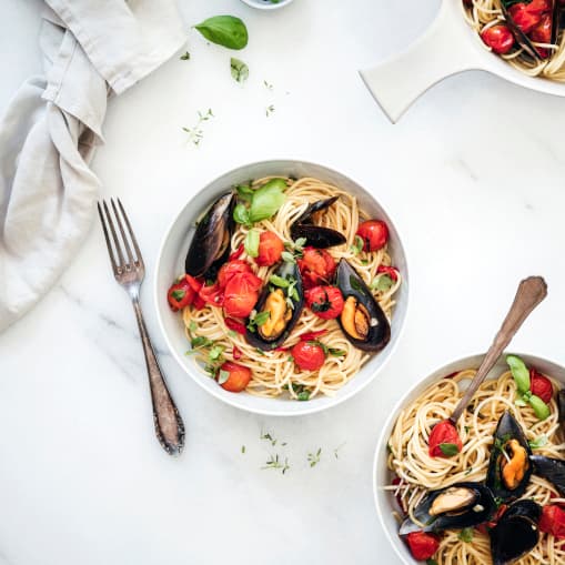 Crema de mejillones al curry