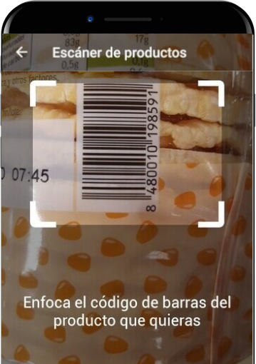 Captura de la pantalla de vales de la app